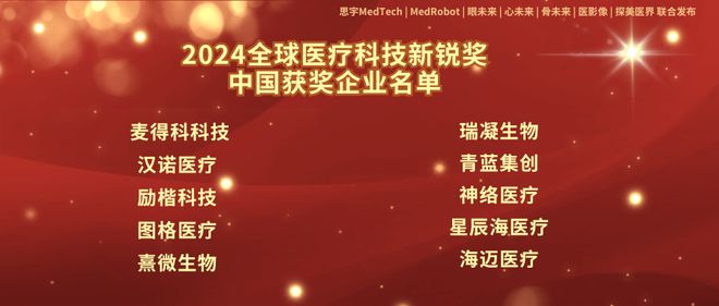 泛亚电竞注册最新出炉2024年全球医疗科技新锐奖(图22)
